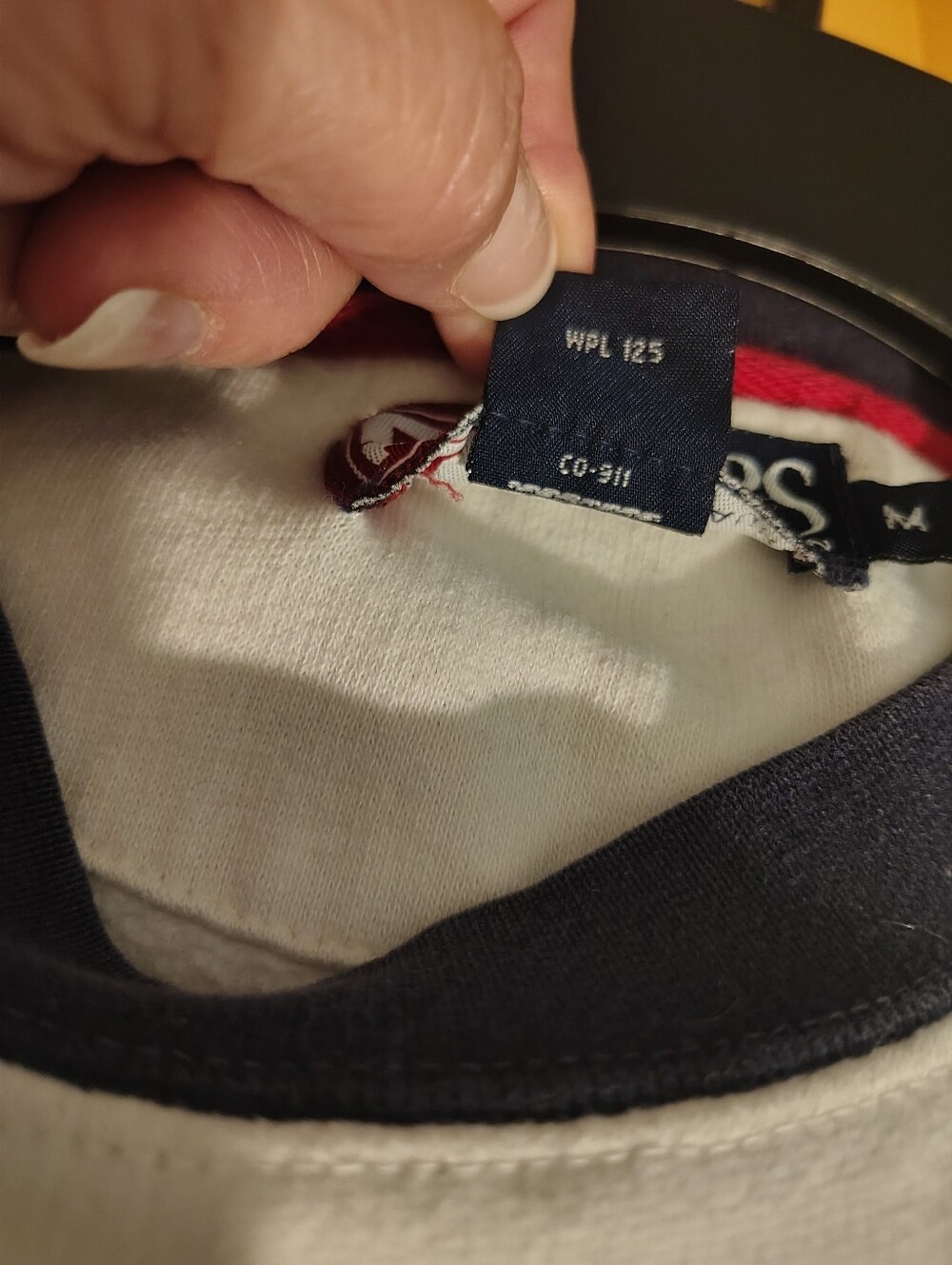 1990's Vintage Ralph Lauren White Crewneck Sweatshirt with Red and Navy Graphic - Picture 9 of 9